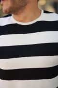 Erkek çift Renk Pamuklu örme Kumaş Kısa Kollu T-shirt resmi